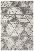 Koberec Felix 9711A mramor / kosoštvorce, krémový / sivý