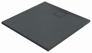 Sprchová vanička štvorcová Hüppe EasyFlat 100x100 cm liaty mramor antracitová matná EF0102.128