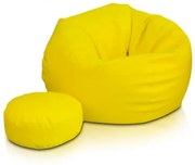 Sedací vak Classic S žltý 75L ekokoža TiaHome