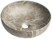 Sapho Sapho, RONDANE keramické umývadlo na dosku priemer 41cm, breccia marmor, AR435BM