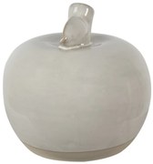 Béžová porcelánová dekorácia jablko Apple M - Ø 10*10 cm