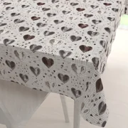Biante Bavlnený obdĺžnikový obrus Sandra SA-027 Tmavé srdce na smotanovom 60x100 cm