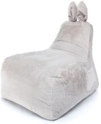 INTERMEDIC SK Sedací vak Bunny L Lapit – 300 L, detský vak s uškami, plyšový Farba: 03 - sivý