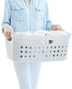 Kôš na bielizeň, kôš na prádlo, ohybný, JONA, 39 l, biely
