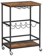 Servírovací stolík Vasagle Idar hnedý