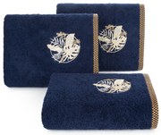 FROTÉ UTERÁK PALMS 70X140 CM TMAVOMODRÁ