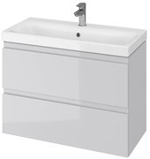 Cersanit - SET skrinka + umývadlo, šedý lesk, Moduo Slim 80, S801-224-DSM