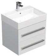 Kúpeľňová skrinka s umývadlom SAT Cube Way 60x53x46 cm biely lesk CUBE46602BISAT