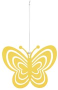 Závesný kovový motýľ PASTEL BUTTERFLY - viac farieb Farba: Žltá
