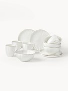Raňajková súprava's reliéfom z porcelánu Sali, 4 osoby (12 dielov)