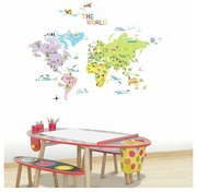Detská mapa 135x65 cm World Map – Ambiance