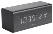 Karlsson 5652BK Dizajnové LED stolné hodiny s budíkom, 16 x 7 cm
