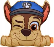 Tvarovaný 3D vankúšik Tlapková patrola - Paw Patrol - motív Chase - 36 x 40 cm