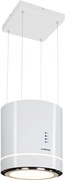 Klarstein Tron Ambience, digestor, 38 cm, ostrovčekový, 540 m³/h, LED, biely