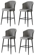 Súprava barových stoličiek Rubi Grey, 4 ks, 4 ks