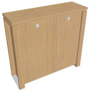 Stredná skriňa Verno+ 140 x 46 x 130 cm, dub svetlý