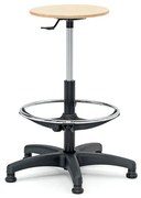 Pracovná dielenská stolička WARNER, drevená, výška 530-780 mm