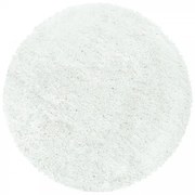 Koberec Fluffy Super Soft biely kruh