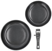 Hliníková súprava panvíc s nepriľnavým povrchom s odnímateľnou rukoväťou 2 ks ø 28 cm – Holm