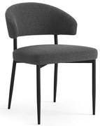 IRIS Antracit [Tmavosivá] (tkanina Basel 19) – MODERNÁ ČALÚNENÁ STOLIČKA DO OBÝVAČKY/JEDÁLNE BOHO