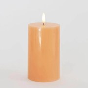 SIRIUS Vosková LED svíčka Sille, broskvová, 7,5 x 12,5 cm