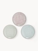 Súprava ručne maľovaných plytkých tanierov Patrizia, 3 ks