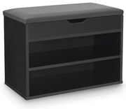 Skriňa na topánky s odklápacím vekom a polstrovaným sedadlom