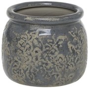 Opálový antik keramický obal na kvetináč s kvetmi Antibes - Ø 15*13 cm