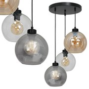 Závesné svietidlo Sofia, 3x sklenené tienidlo (mix 3 farieb), b, o