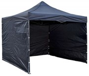 Záhradná párty stan 3x3m 3 steny - čierny