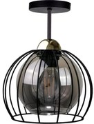 Prisadený luster SOLO BLACK 1xE27/60W/230V čierna/zlatá