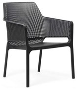 NET RELAX záhradná stolička s podrúčkami antracite