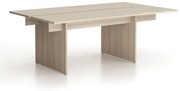 Rokovací kancelársky stôl SOLID + 1x prísed, 200x125 cm, dub prírodný