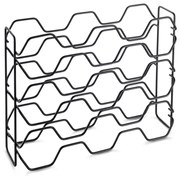 Kovový stojan na víno v čiernej farbe DECO, 43x12x34 cm