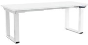 Výškovo nastaviteľný stôl OfficeTech Strong 180 x 80 cm, biela podnož, biela