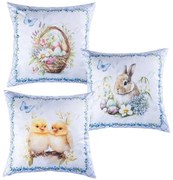 Súprava 3 ks návlekov na vankúšiky VEĽKÁ NOC 45 x 45 cm