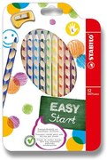 Pastelky Stabilo EASYcolors - 12 farieb, pre ľavákov