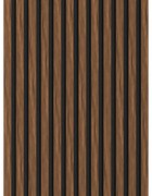 Mexen Lam-F, akustické stenové lamely 275 × 30 cm, plstený podklad 8 mm, technická dyha, mahagón rubínový, S105-275307-3015-013