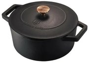 Berlinger Haus Liatinový hrniec s pokrievkou Black Rose Collection, 24 cm