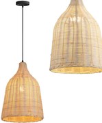 Toolight Natural, stropné závesné svietidlo 1xE27 APP1646-1CP, prírodná hnedá, OSW-05114