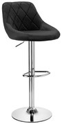 Barová stolička CYDRO zamatová, strieborná / čierna