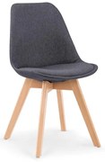 Jedálenská stolička Erich, tmavo sivá / buk