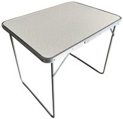 Skladací kempingový stôl 80x60 cm biely