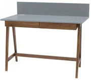 Sivý písací stôl s podnožím z jaseňového dreva Ragaba Luka Oak, dĺžka 110 cm