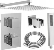 Mexen Cube, DR02 podomietkový sprchový set s dažďovou sprchou 30x30 cm (6v1), chrómová, 77502DR0230-00