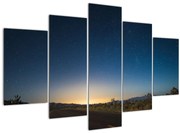 Obraz - Nočné nebo nad cestou (150x105 cm)