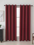 Blackout závesy Elias vínová - 140 × 180 cm (2 ks) - krúžky