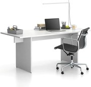 Kancelársky stôl single SOLID, 180x80 cm, biela