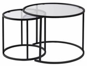 Súprava konferenčných stolíkov Aurum Black 60 cm, 2 ks