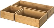 5Five® Bambusové organizéry, úložné boxy do zásuvky, sada 3ks - TSX3 38 x 30 x 15 cm